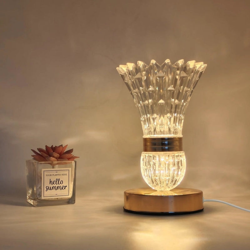 GlowBend – LED skrivbordslampa med blommig vasdesign