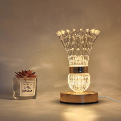 GlowBend – LED skrivbordslampa med blommig vasdesign