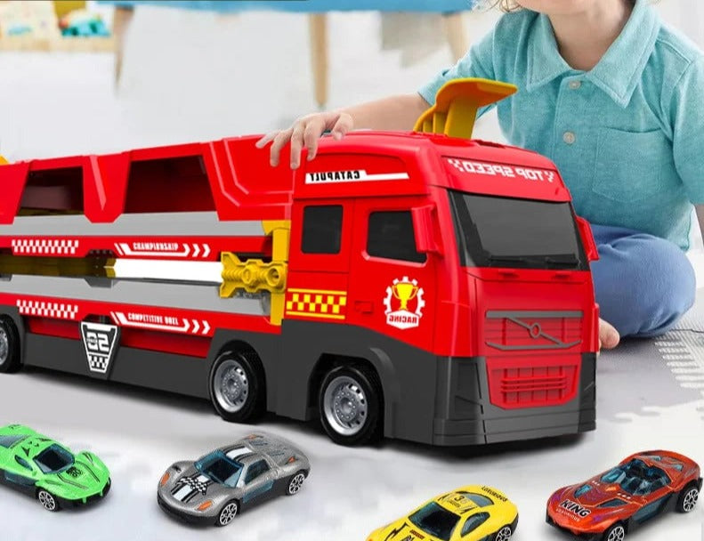 Racer™ mega hauler Truck med utskjutbar racerbana