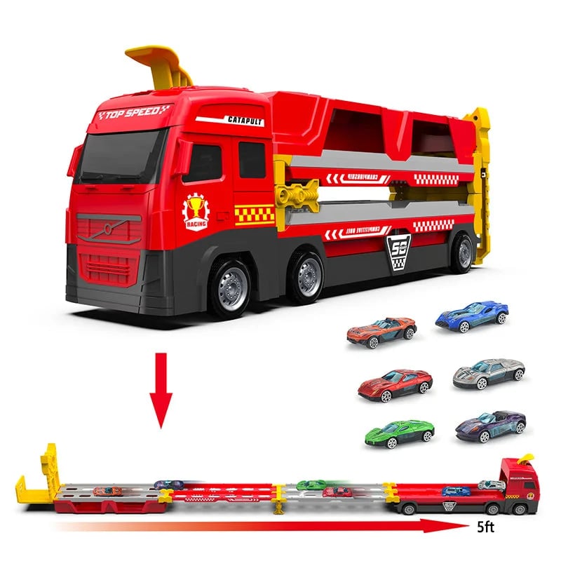 Racer™ mega hauler Truck med utskjutbar racerbana