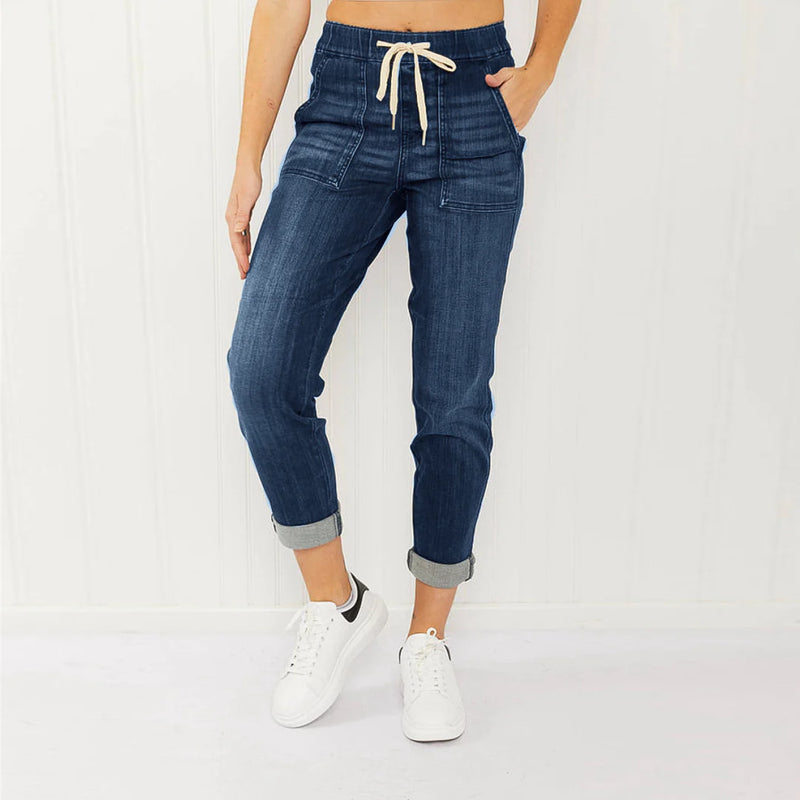 Easyluxe | Sweatpants i jeanstyg