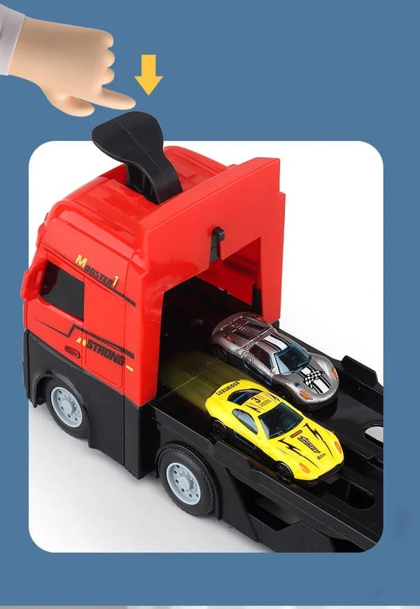 Racer™ mega hauler Truck med utskjutbar racerbana